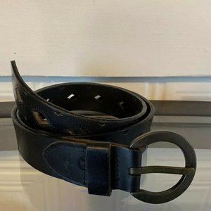 Dockers Genuine Black Leather Diamond Cut Belt Med